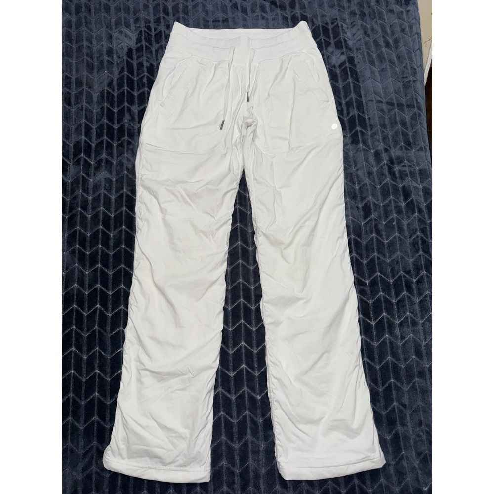 Lululemon Women's Lined Dance Studio Mid-Rise Jogger Straight Leg White Size 6
